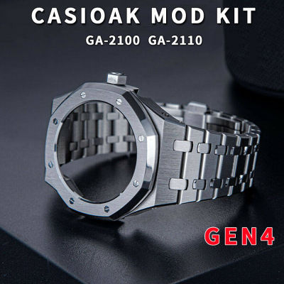 Casio Oak Mod Kit โลหะ + กรอบสำหรับ Casio G-Shock GA-2100/2110 4th Gerneration สแตนเลส + กรณีเครื่องมือ