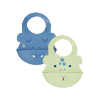 ผ้ากันเปื้อน Mothercare faces crumb-catcher silicone bibs - 2 pack XA010