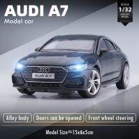 JKM 1:32 Audi แบบ A7รถโลหะผสมเสียงและไฟแบบคงที่ยานพาหนะของเล่นจำลองของขวัญงานอดิเรกแบบสะสม