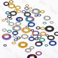 ☞○ Tgou Titanium Washer M4 M5 M6 M8 M10 Flat Gasket for Bicycle Motorcycle 10pcs