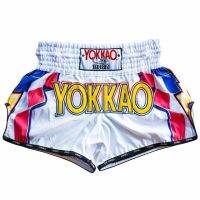 YOKKAO กางเกงสู้รบมวยไทยมวยกีฬาการต่อสู้ Sanda กางเกงขาสั้นผู้ชายและผู้หญิงแบบมืออาชีพใหม่ไทยแท้แพ็ค