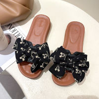 2022 New Slippers women wear summer new fashion sandal Beach Slides Polka Dot Bow Shoes Comfortable Shoes women sandalia