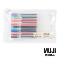 มูจิ ปากกาลูกลื่นหมึกเจลเซ็ต 10 สี หัว 0.5 - MUJI Gel Ink Ballpoint Pen Cap Type Set 10 Colors / 0.5