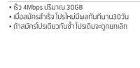 ดีแทคเนตแรง ความเร็วสูงสุด 4-10-20 Mbpsคงที่  จำกัด+โทรฟรีไม่อั๋นทั่วไทยทุกค่าย