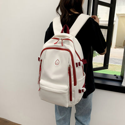 Schoolbag For Middle School Students 2023 New College Students Simple Versatile Multi-Layer Niche Design Lightweight Backpack