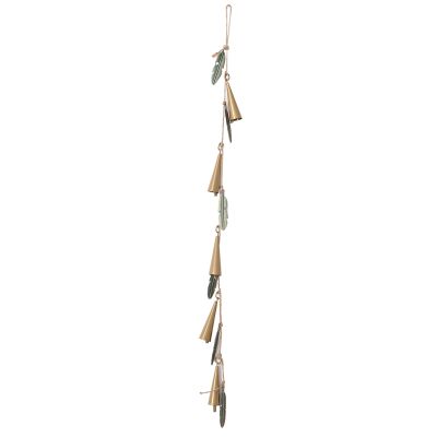 Outdoor Vintage Wind Chime,Iron Art Pendant Home Decoration,Hanging Outdoor Hanging Leaf Wind Chime Decoration