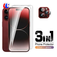 3in1แก้วป้องกัน9H สำหรับ iPhone 15 Pro แก้วอุณหภูมิสูงสุด (2หน้า + 1เลนส์) IPhone15บวก IPhone15Pro 15Pro สูงสุด2023ชั้นฟิล์มป้องกันหน้าจอแสดงผลของกล้อง