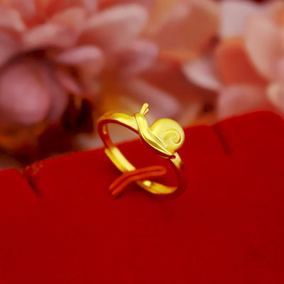 [ฟรีค่าจัดส่ง] แหวนทองแท้ 100% 9999 แหวนทองเปิดแหวน. แหวนทองสามกรัมลายใสสีกลางละลายน้ำหนัก 3 กรัม (96.5%) ทองแท้ RG100-70
