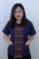 เสื้อพื้นเมือง แต่งผ้าโซฟาพิมพ์ลาย (Native shirt)