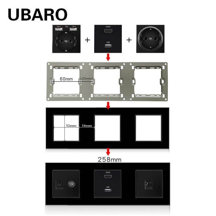 ปลั๊กไฟฝาผนังแก้วคริสตัลที่หรูหรานิรภัยเต้าเสียบสายไฟชนิด-c-5v-2100ma-ac110-250v-มาตรฐาน-eu