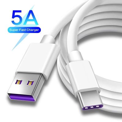 5A USB Type C Cable For Huawei Mate 30 20 P40 P30 P20 Pro Lite 40W SCP Fast Charging Charger USB-C Type-C Cable Wall Chargers