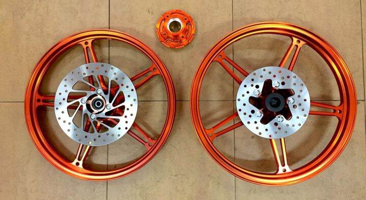 SYM VF3i Kozi Sport Rim (Forged Orange) Front-1.60 X 17 Rear -1.85 X 17 ...
