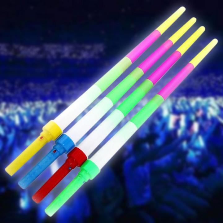 ดาบเรืองแสงสีสันสดใส-led-ไฟกระพริบ4ส่วนของเล่นสะท้อนแสงอัพติดคอนเสิร์ตอุปกรณ์ประกอบฉากงานปาร์ตี้ของเล่นเรืองแสงบาร์