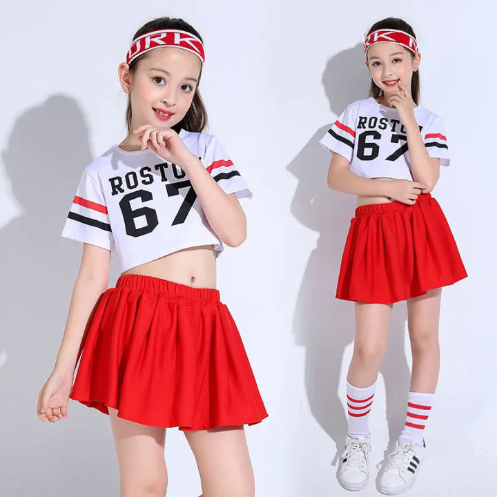 Girl Cheerleader Uniforms For Girls Cheer Team Suits Kid Class ...