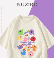 NUZIRO(พร้อมส่ง)เสื้อยืดแขนสั้น รูปแบบตลก ผ้านิ่ม เด้ง ใส่สบาย สไตล์เกาหลี #I0004