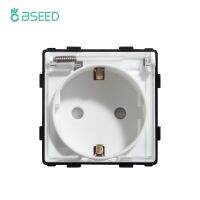 ◈□✱ BSEED EU standard Function Key Cover Socket DIY Parts Golden Plastic Materials For EU Wall Socket Insert Waterproof