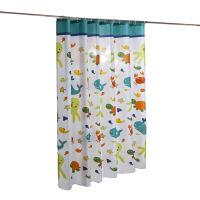 Waterproof Printed Shower Curtain for Bathroom Cartoon Sea Animals Kitchen Bath Curtains with Hooks Room Divider Panel Cute 2022