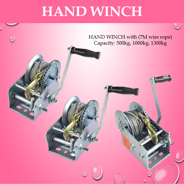 Hoisting Machine 500 KG 1300 KGAUTOMATIC BRAKE HAND WINCH ,MANUAL