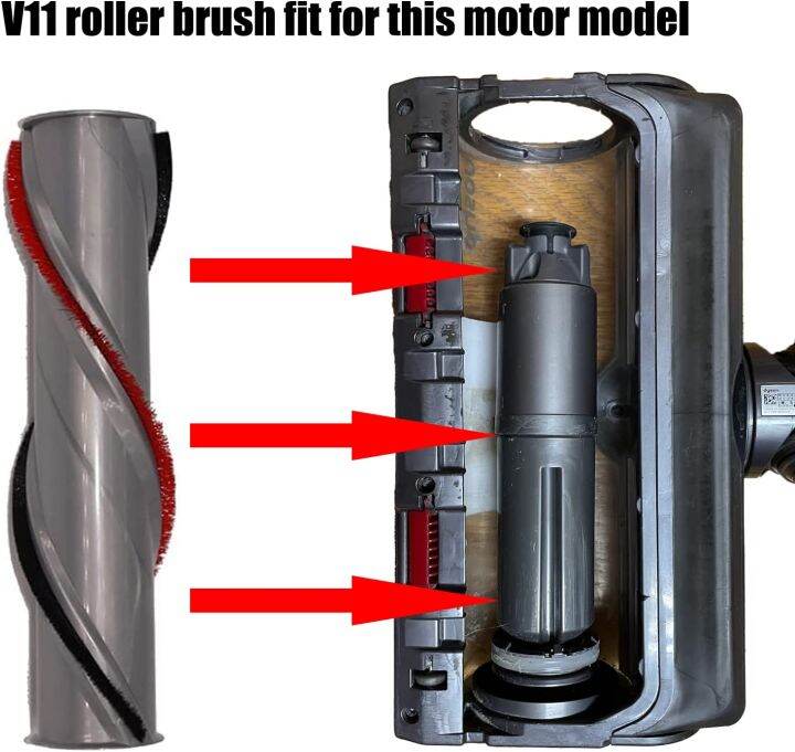 แปรงลูกบอลเม้าส์ให้พอดีกับน้ำยาทำความสะอาดสุญญากาศไร้สาย-dyson-v11เปรียบเทียบกับส่วน-970135-01-970100-05