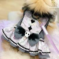 Glitter Pooch Harness ชุดรัดอก สายจูง เสื้อผ้า สุนัข, หมา, แมว, สัตว์เลี้ยง พร้อม สายจูง รุ่น Halloween Girl 2023