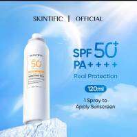 SKINTIFIC สเปรย์กันแดด ออร์เดย์ไลท์ SPF50 PA+++ สเปร์ยป้องกันแสงอาทิตย์และรังสี UV สำหรับใบหน้าและผิวกาย ขนาด 120 มิลิลิตร