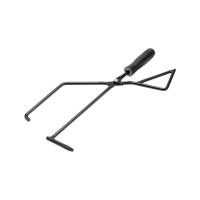 Outdoor Hammer Carbon Clip Camping Barbecue Clip Charcoal Clip Beech Handle Carbon Clip Tongs ,Black