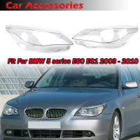 บทกวีไฟหน้ารถ Shade ไฟหน้า Clear เลนส์ Shell Fit สำหรับ BMW E60 E61 525I 530I 545I 2003-2010รถอุปกรณ์เสริม