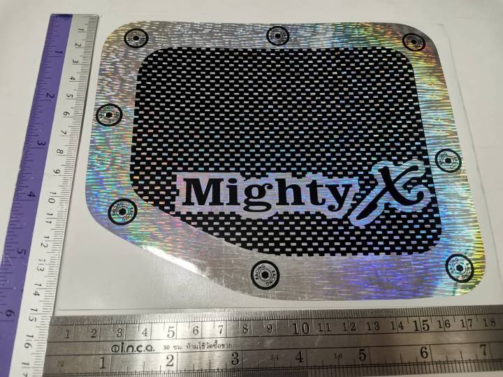 สติ๊กเกอร์ฟอยด์เงิน-ติดฝาถังน้ำมัน-toyota-mightyx-mighty-x-ติดรถ-แต่งรถ-sticker-โตโยต้า-ไมตี้เอ็กซ์-ติดฝาถัง-ฝาถัง-น้ำมัน