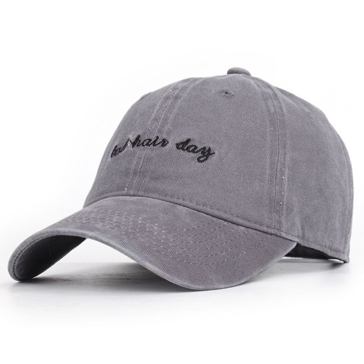 2023-new-fashion-gtjie-hot-letters-bad-hair-day-baseball-cap-mens-womes-unisex-outdoor-hat-western-style-canvas-cowgirl-sunshade-accessory-contact-the-seller-for-personalized-customization-of-the-logo