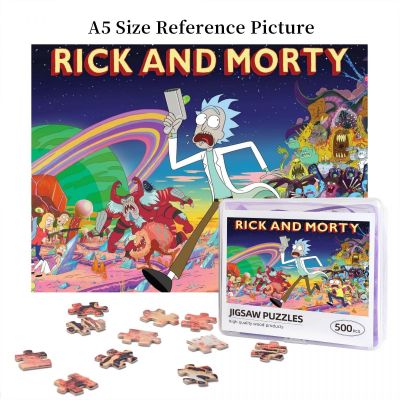Rick And Morty Wooden Jigsaw Puzzle 500 Pieces Educational Toy Painting Art Decor Decompression toys 500pcs