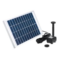 10V 5W Solar Fountain Pump for Garden Solar Water Pump Floating Fountain Built-in with 6 Nozzles for Bird Bath Fish Tank Pond