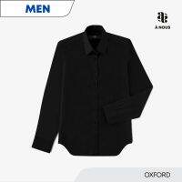 À NOUS - MEN SHIRT - Slim Fit - Oxford (Black) / เสื้อเชิ๊ต ทรงพอดีตัว ผ้าอ๊อกฟอร์ต สีดำ