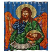 Prophet Icon St Michael And Stant Gabriel The Archangel Catherine Guardian Angel Shower Curtain By Ho Me Lili For Bathroom Decor