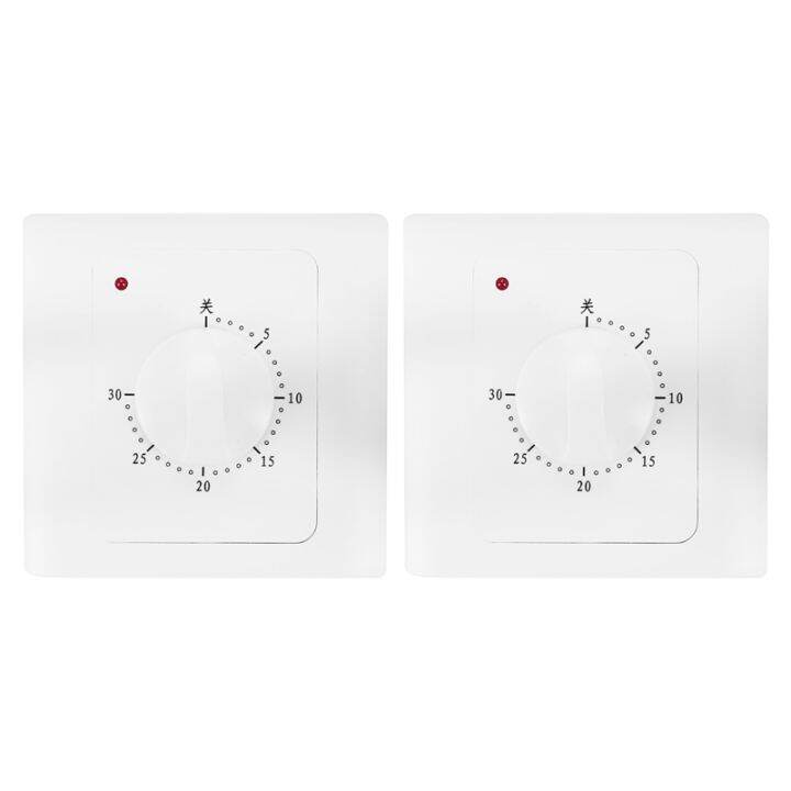 2X Ac 220V 10A 30Min Countdown Timer Switch Electric Digital Time Plug