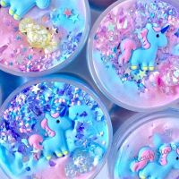 【Ready Stock】 ☫☑❃ C30 100ml Unicorn Puff Slime Plastic Clay Light Clay Colorful Modeling Polymer Clay Sand Fluffy Light Plasticine Gum For Handmade Toy