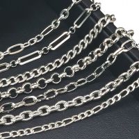 1meter Stainless Steel Necklace Chain for Jewelry Making DIY 1:3 NK Rolo Cable Link Curb Chains Thick Chain Bracelet Accessories