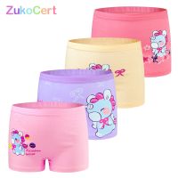 4 Pcs/lot Children Girls Underwear Kids Boxer Briefs Child Soft High Quality Soft Cotton Girls Panties Breathable For 2-12Y