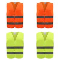 AYKRM 10ชิ้นเสื้อกั๊กสะท้อนแสงความปลอดภัยการมองเห็นสูงรถเรืองแสง Workwear Hi Vis รถจักรยานยนต์ก่อสร้างโลโก้ที่กำหนดเอง