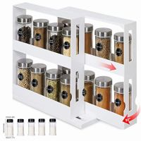 【CC】 Spice Organizer Rack Multi-Function Rotating Storage Shelf Pull Out Cabinet Shelves