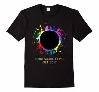 Pakaian Merek Kaus Atasan Pria Gratis Pengiriman Warna-Warni Total Solar Eclipse 21 Agustus Kaus Digital Cetak Klasik S-4XL-5XL-6XL