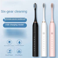 HOKDS Electric Toothbrush Adult Rotation Clean Teeth Charging Tooth Brush 3D Whiten Teeth Oral Care Brush With Gift Brush Heads