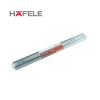 **สีกัลวาไนซ์** รางลิ้นชัก 2 ตอน Hafele ระบบ Soft Close เปิด-ปิดแบบนุ่มนวล (รับข้าง) ขนาด 12 นิ้ว - 20 นิ้ว 494.02.601 602 603 604 605