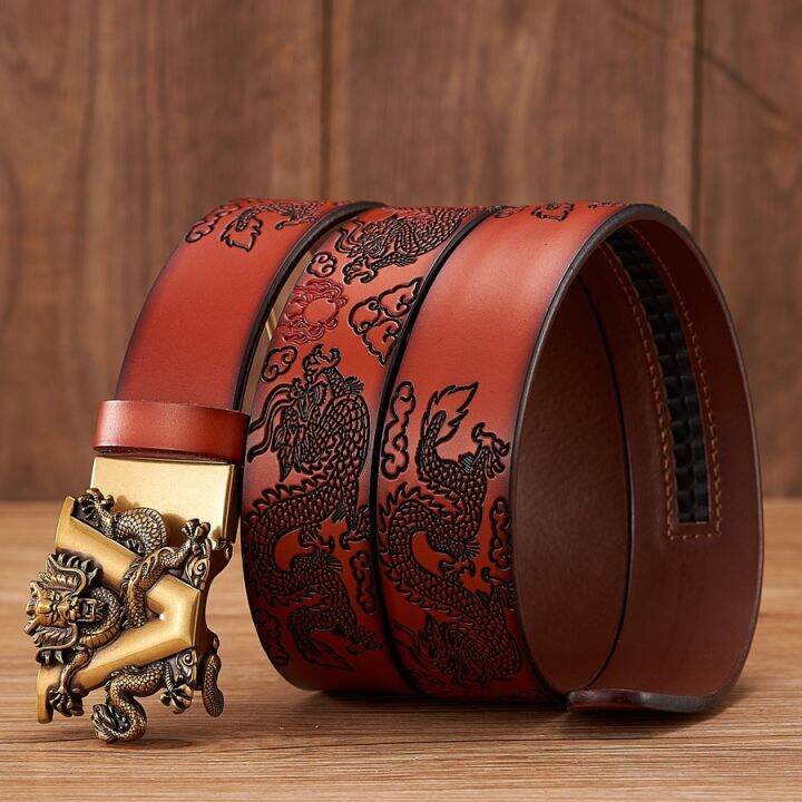 new-male-china-dragon-belt-cowskin-genuine-leather-belt-for-men-carving-dragon-pattern-automatic-buckle-belt-strap-for-jeans