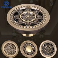 10cm Round Brass Antique Brushed Floor Drain Bathroom Kitchen Shower Room Porch Square Floor Waste Drain Grate Sanitary Drainer  by Hs2023