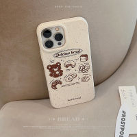 หมีสีน้ำตาลสำหรับเคสโทรศัพท์ Apple 14ProMax ขนมปัง IPhone13แบบย้อนยุคย่อยสลายได้11 12 15 15บวก15pro 15Promax