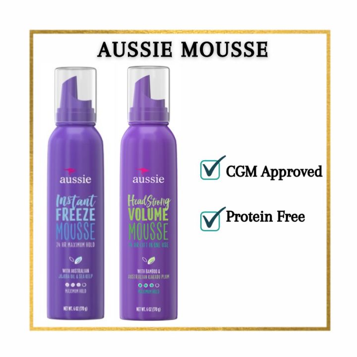 Mousse Aussie Volume và Mousse Aussie Instant freeze tạo kiểu tóc giữ nếp  và làm phồng tóc | Lazada.vn