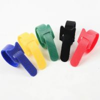 100pcs 1.2X15CM Adhesive Fastener Tape Reusable ties Hook and loop fastener Tape Nylon Cable Ties Strap wire