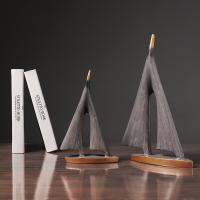 Resin Sailboat Nautical Decoration for Home Decorative Sailing Boats Sculpture for Office Accessories Boat Collectible Figurines