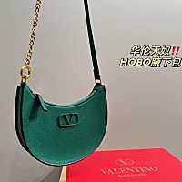 Wholesale 2023 new high-value star the same valentinoˉstyle mini palm print calfskin HOBO underarm bag
