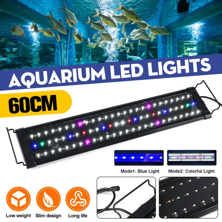60cm Aquarium LED Light Coral Plant Fish Tank Full Spectrum Lamp Natural Lighting Lazada PH